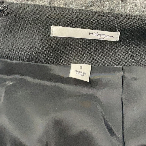 Halogen Black & Gray Houndstooth Pencil Skirt - Size 2 - Picture 4 of 5